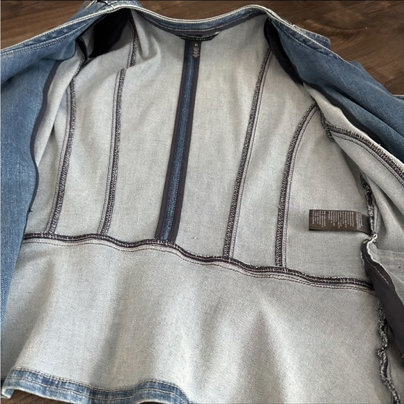 WHITE HOUSE BLACK MARKET Everyday Soft Denim Peplum Moto Jacket SZ 14.NWOT $245 - Picture 11 of 11